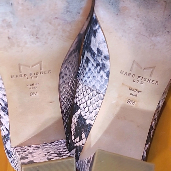 Marc Fisher Ltd Python Print Block Heels - Picture 10 of 13